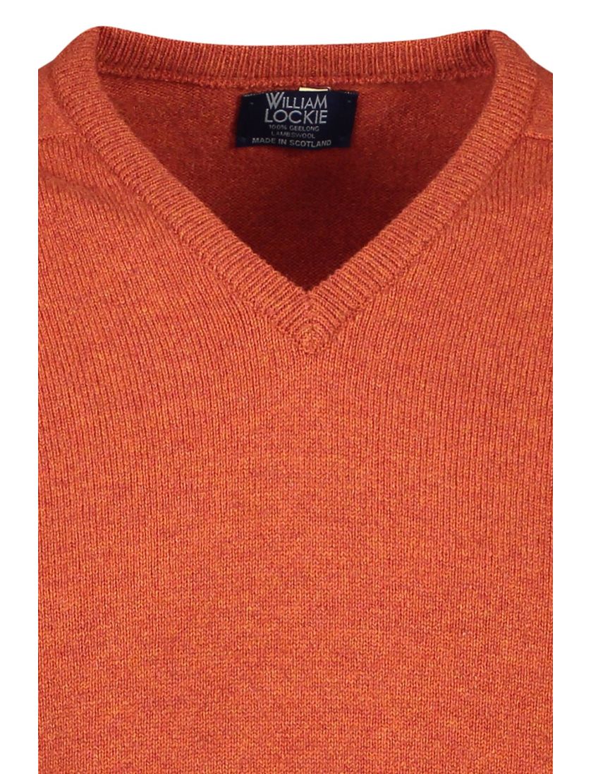 Trui v-hals oranje William Lockie