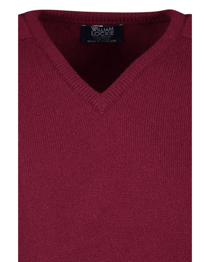 William Lockie trui v-hals bordeaux