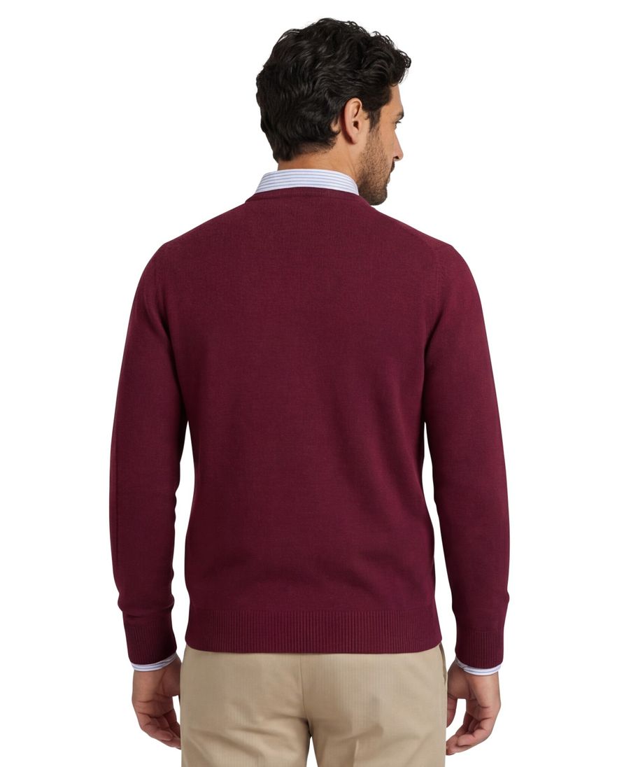 William Lockie trui v-hals bordeaux