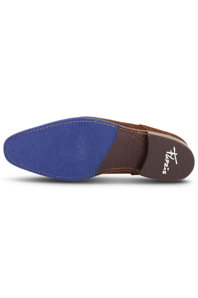Floris van Bommel nette veterschoenen suede bruin