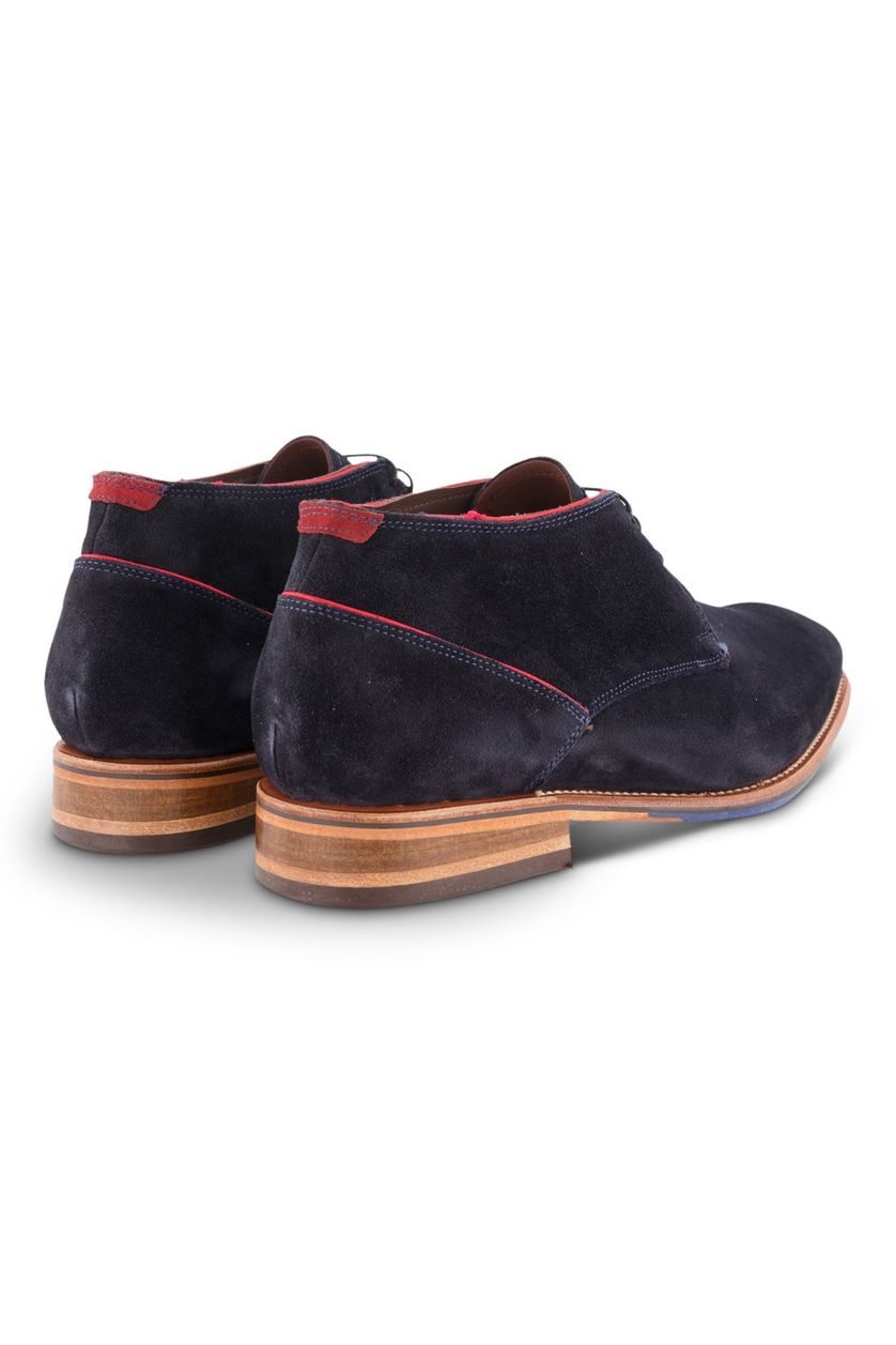 Floris van Bommel nette veterschoen blauw suede