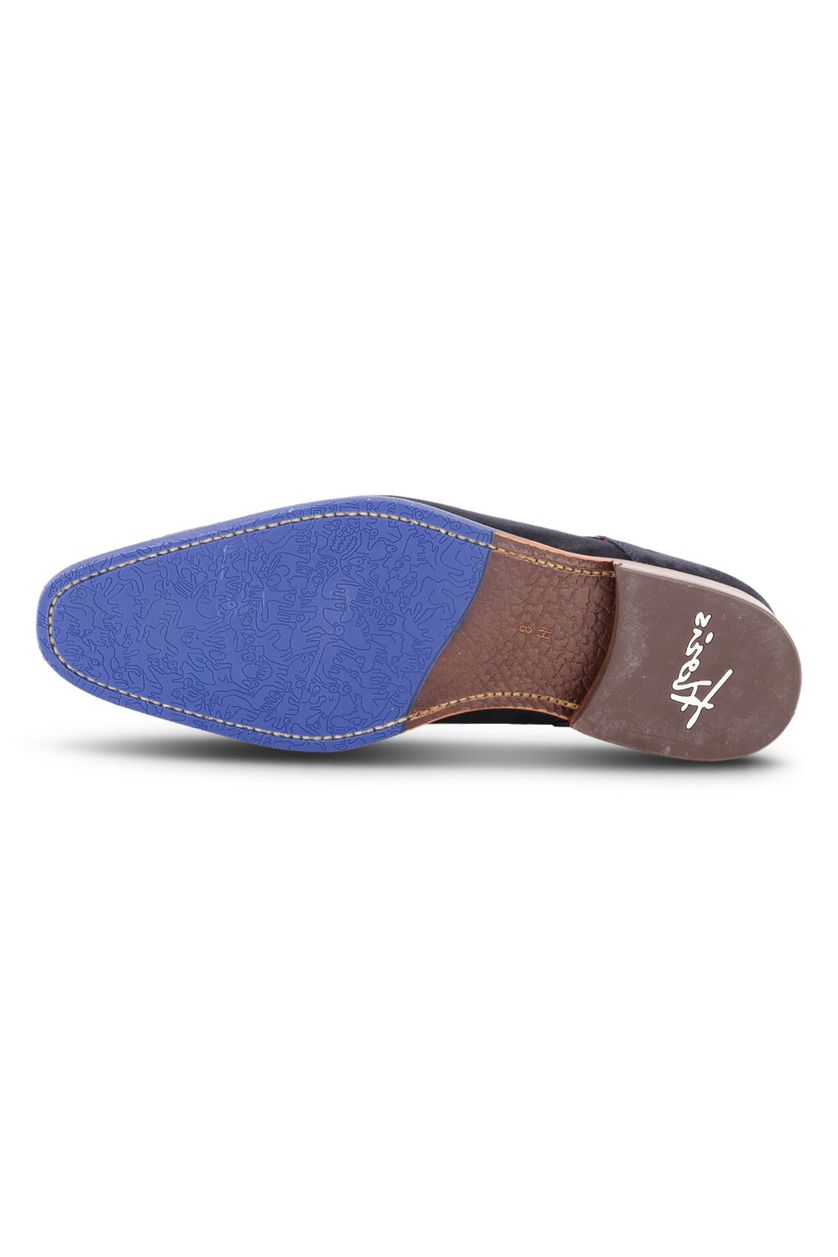 Floris van Bommel nette veterschoen blauw suede