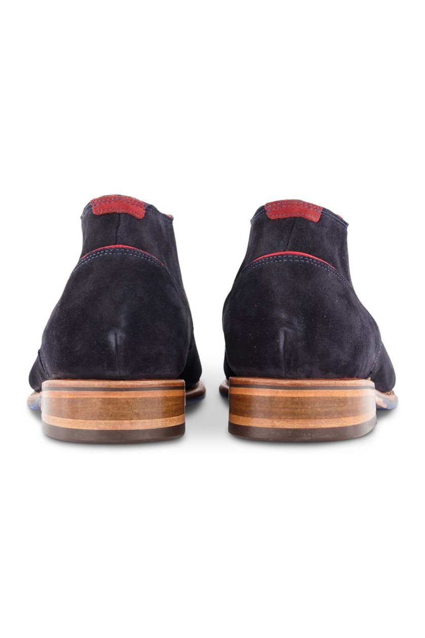Floris van Bommel nette veterschoen blauw suede