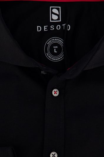 Desoto zwart overhemd katoen