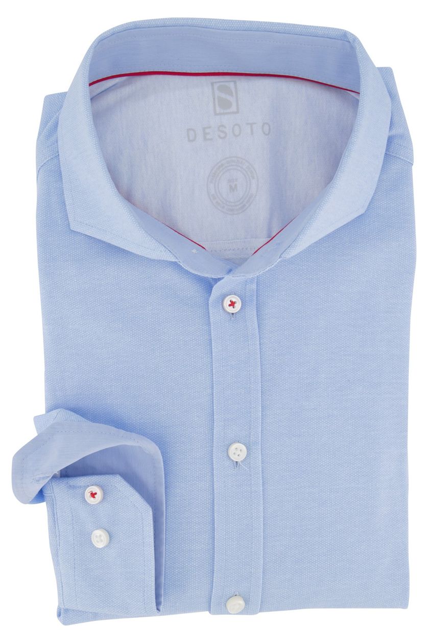 Desoto hemd effen lichtblauw katoen
