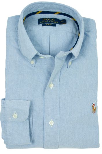 Ralph Lauren overhemd Oxford Slim Fit lichtblauw