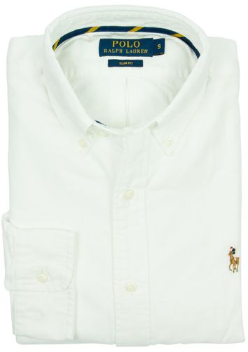 Ralph Lauren overhemd wit classic Oxford Slim Fit