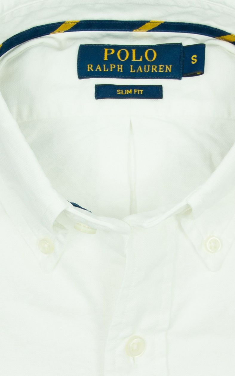 Overhemd Ralph Lauren uni wit Oxford Slim Fit