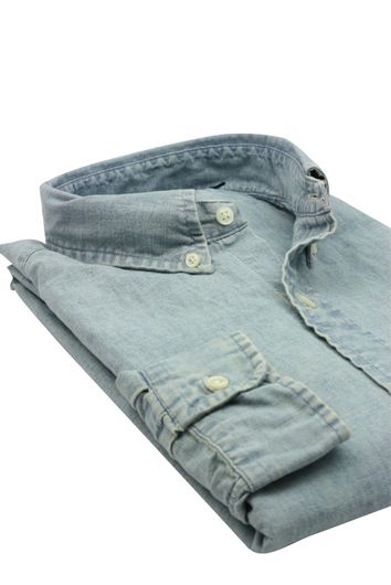 Ralph Lauren jeans overhemd middelblauw Slim Fit