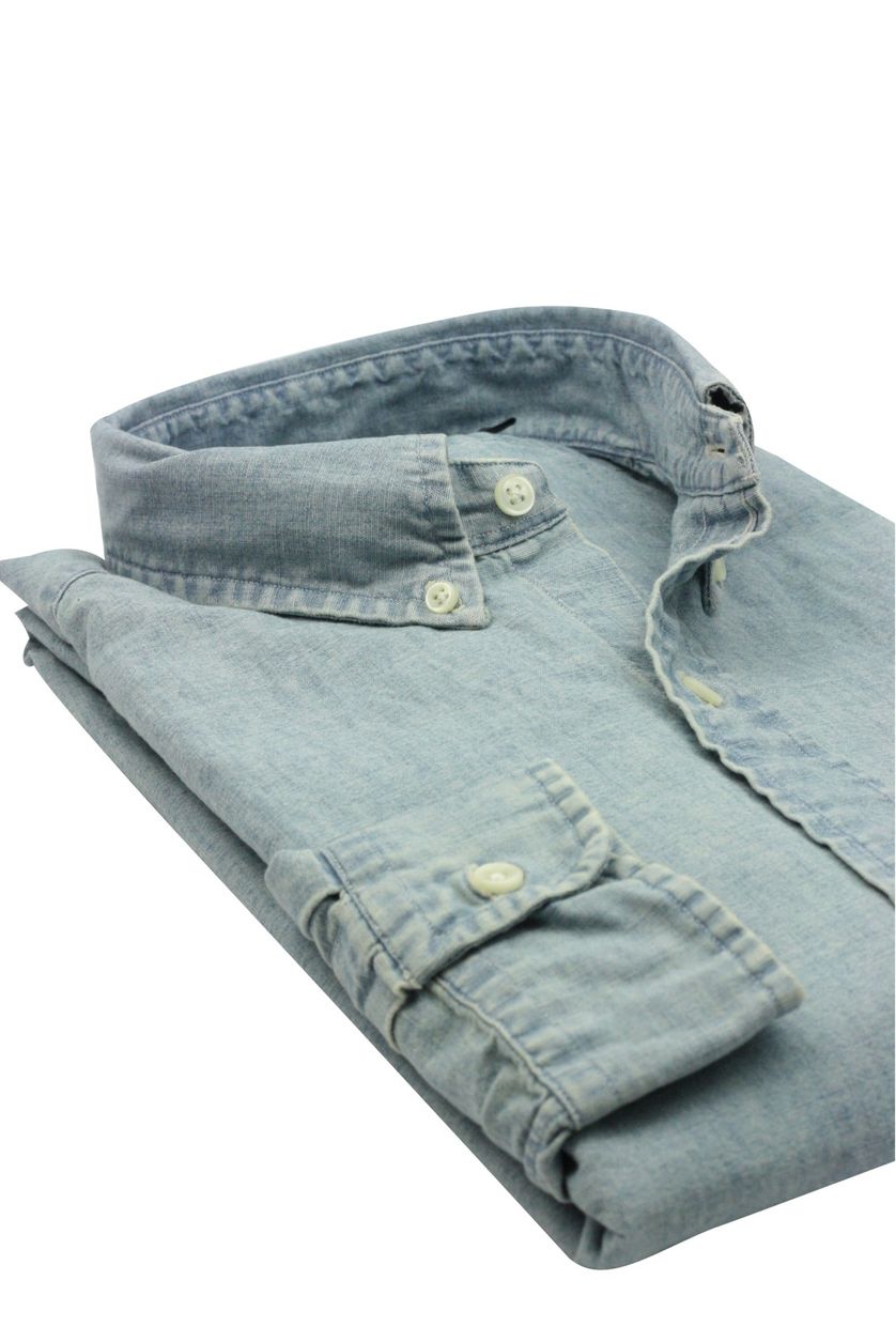 Ralph Lauren jeans overhemd Slim Fit midblue denim