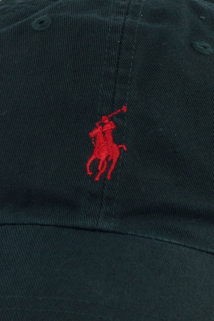 Ralph Lauren cap coal black fire red logo