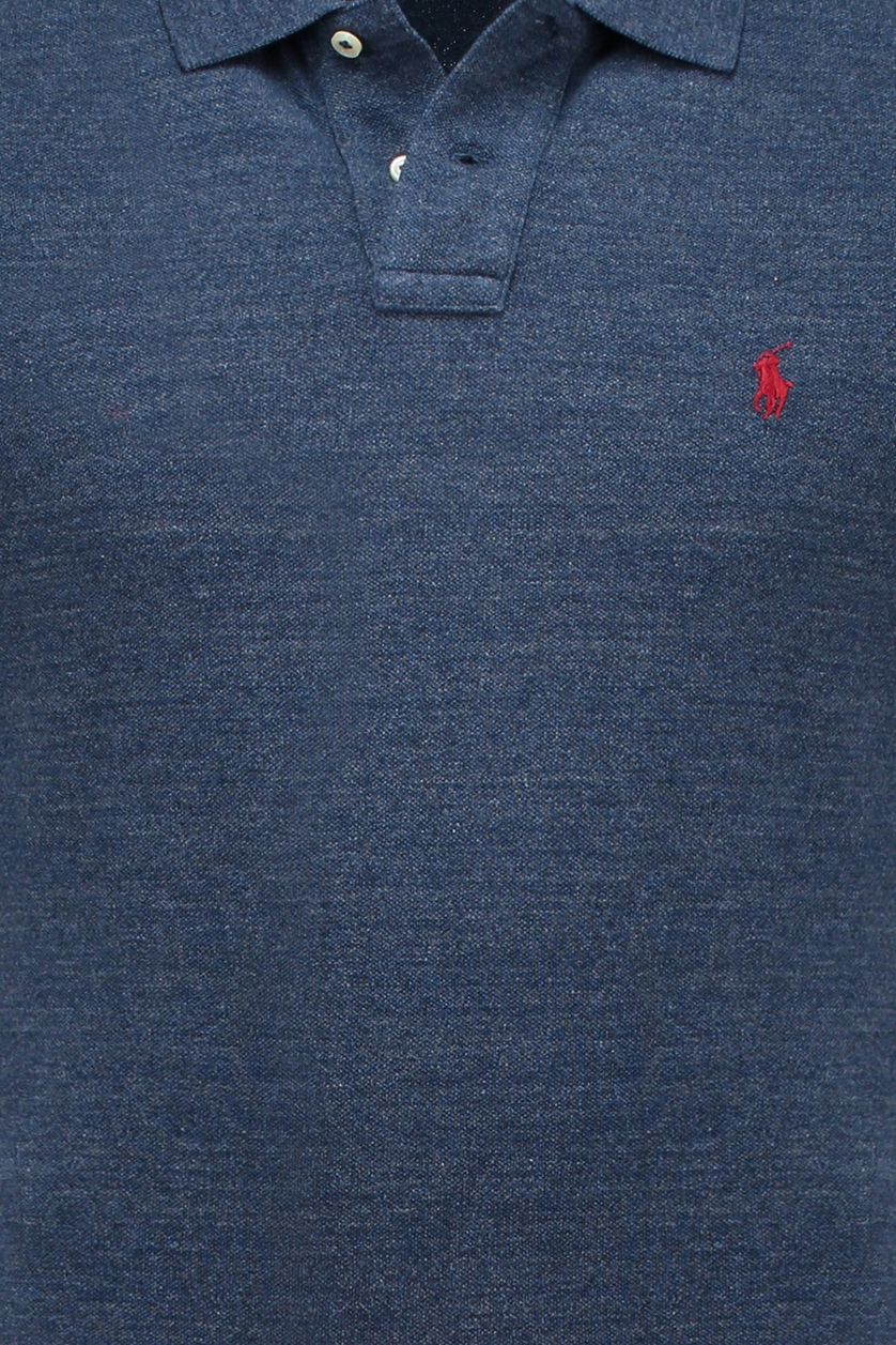 Polo Ralph Lauren poloshirt met logo blauw effen katoen normale fit
