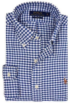 Polo Ralph Lauren Ralph Lauren slim fit overhemd blauw ruit oxford