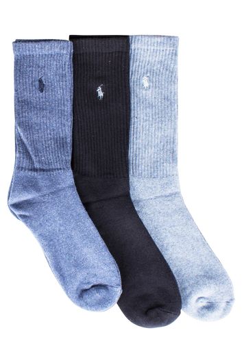 Sokken Ralph Lauren 3-pack blauw