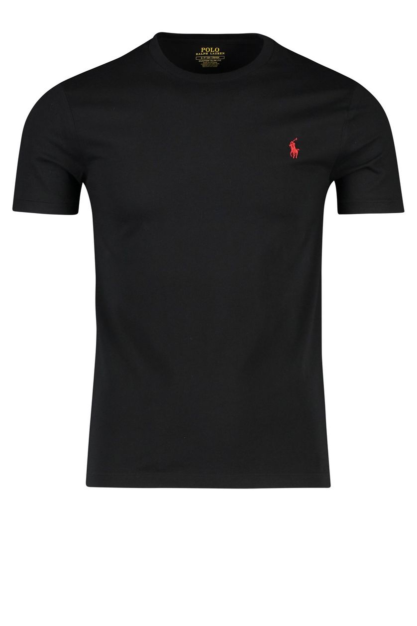 Ralph Lauren t-shirt zwart Custom Slim Fit