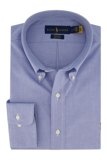 Ralph Lauren Custom Fit overhemd blauw