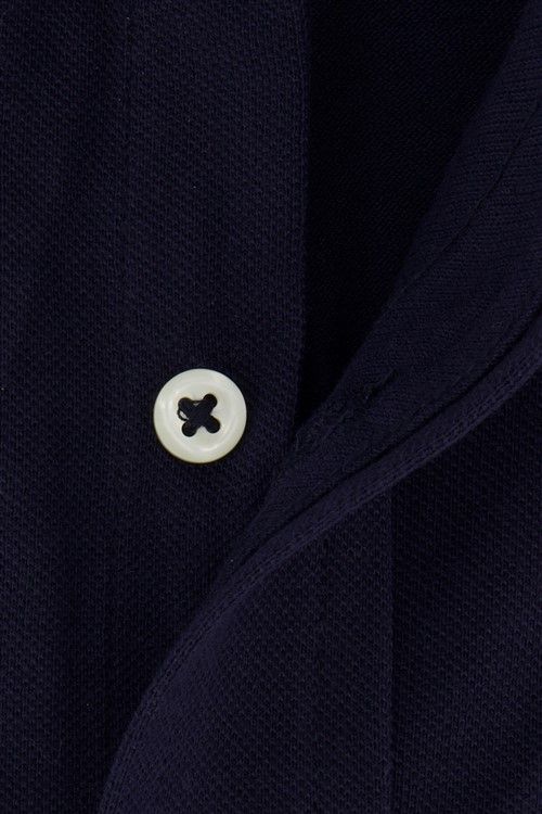 Polo Ralph Lauren casual overhemd wijde fit donkerblauw effen katoen button down boord