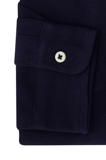 Polo Ralph Lauren casual overhemd wijde fit donkerblauw effen katoen 100%