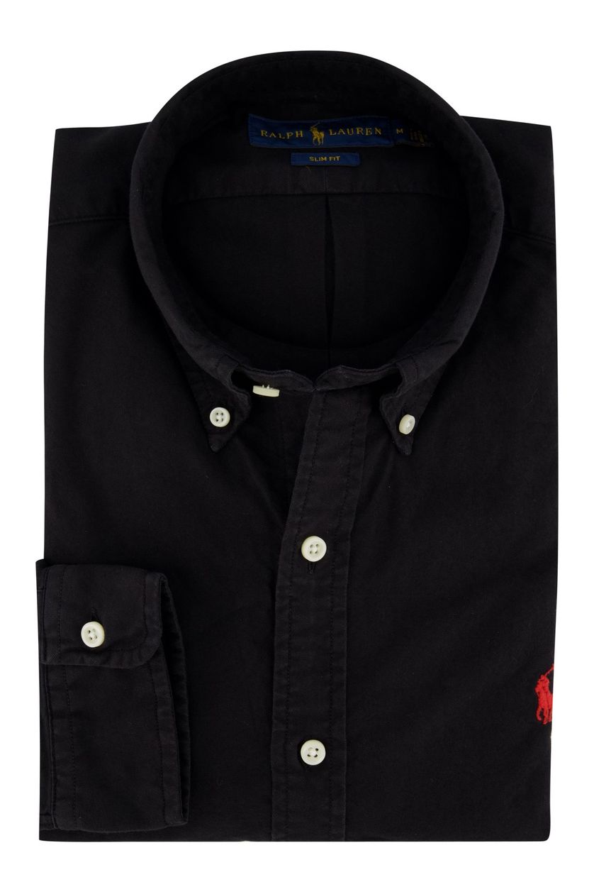 Ralph Lauren overhemd slim fit oxford Black