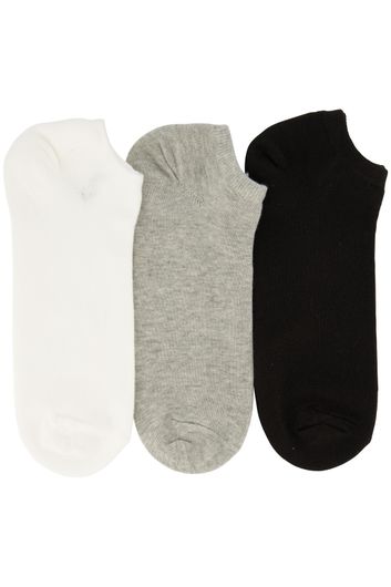 Polo Ralph Lauren sneaker sokken grijs zwart wit 3-pack