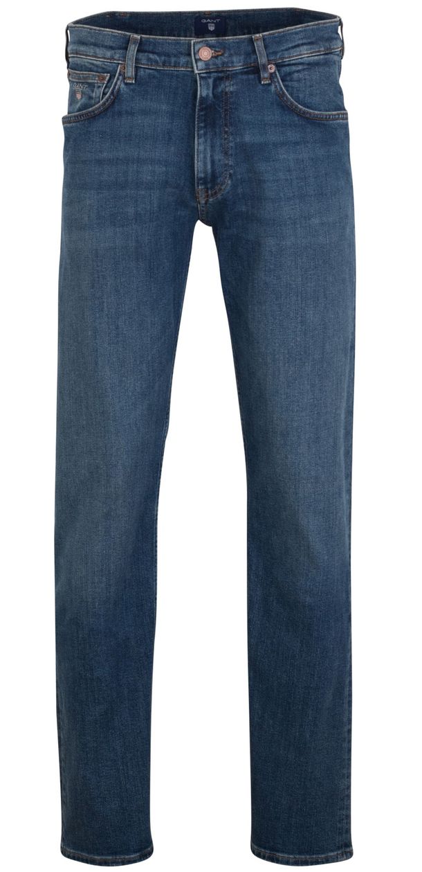 Gant straight jeans mid blue worn in