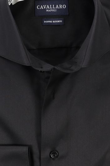 Cavallaro mouwlengte 7 hemd zwart