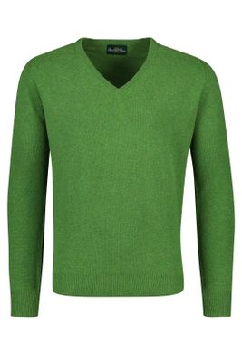 Alan Paine Alan Paine pullover groen v-hals wol