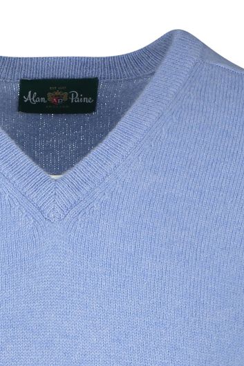 Alan Paine trui lichtblauw Hamfshire wol