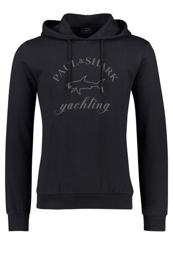 Paul & Shark hoodie sweater logo zwart