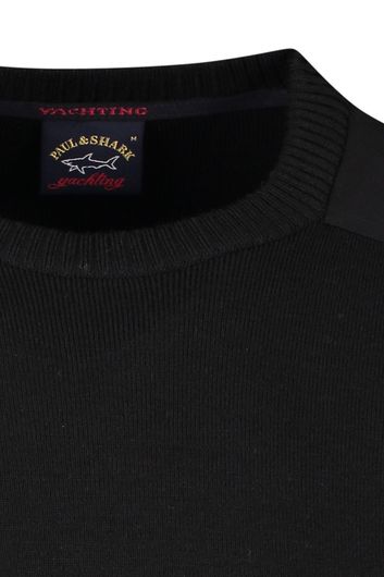 Paul & Shark trui zwart effen
