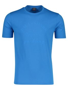 Paul & Shark Paul & Shark t-shirt lichtblauw logo print o-hals