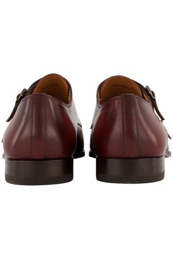 Magnanni nette schoenen bruin effen leer dubbele gesp