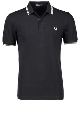 Fred Perry Fred Perry polo Twin Tipped zwart met logo