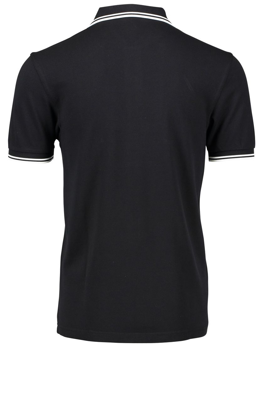 Fred Perry polo Twin Tipped zwart met logo
