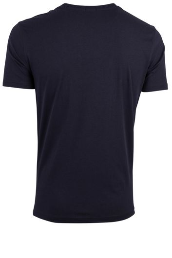 t-shirt Tommy Hilfiger effen katoen donkerblauw