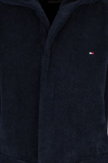 Tommy Hilfiger badjas donkerblauw met capuchon