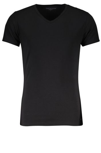 Tommy Hilfiger t-shirt zwart effen katoen