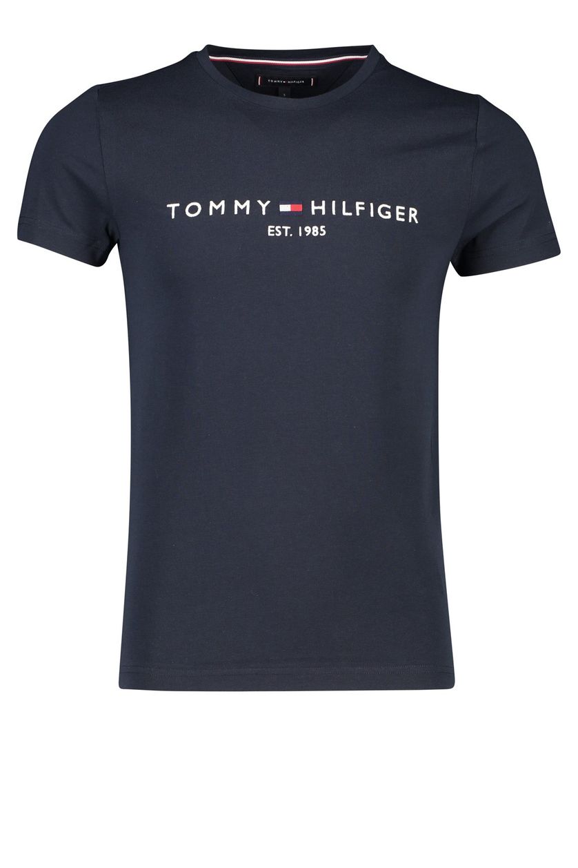 Tommy Hilfiger t-shirt ronde hals navy met logo