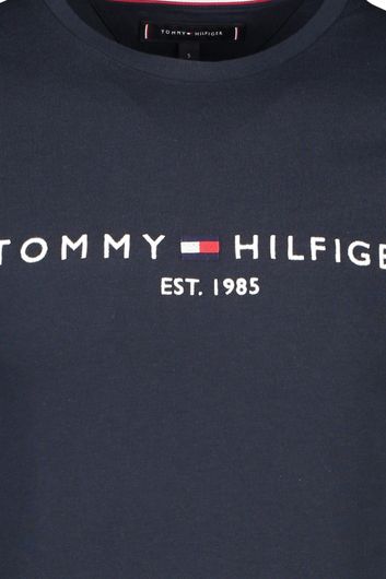 Tommy Hilfiger t-shirt met logo navy ronde hals