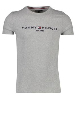Tommy Hilfiger Tommy Hilfiger t-shirt grijs met logo ronde hals