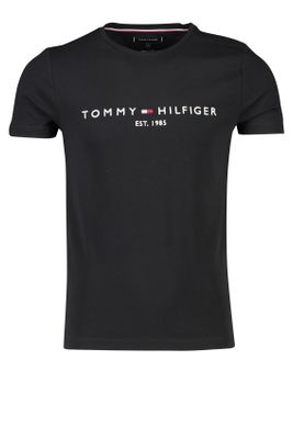 Tommy Hilfiger Tommy Hilfiger t-shirt zwart met logo ronde hals