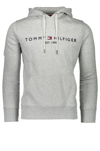 Big & Tall Sweater Tommy Hilfiger grijs met opdruk