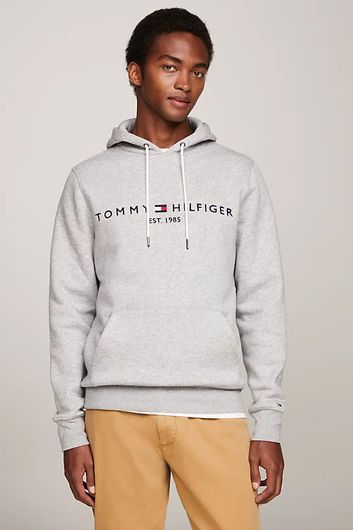 Sweater Tommy Hilfiger Big & Tall grijs met opdruk