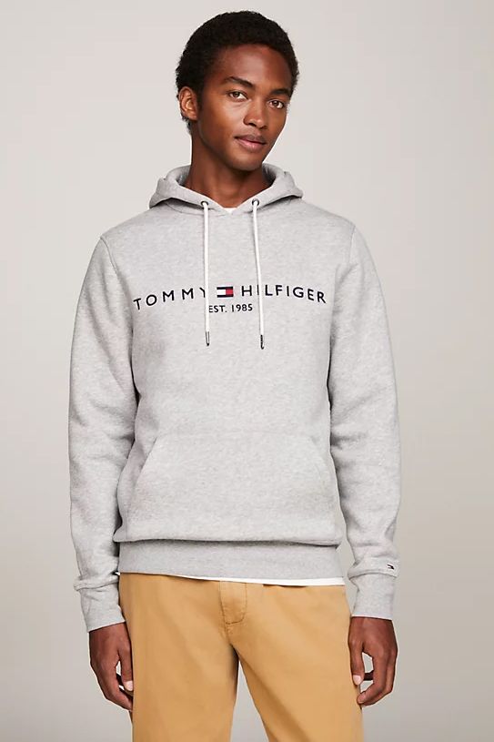 Tommy Hilfiger Big & Tall hoodie grijs melange