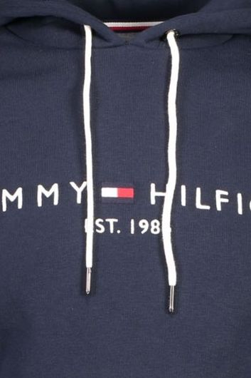 Sweater Tommy Hilfiger navy met opdruk