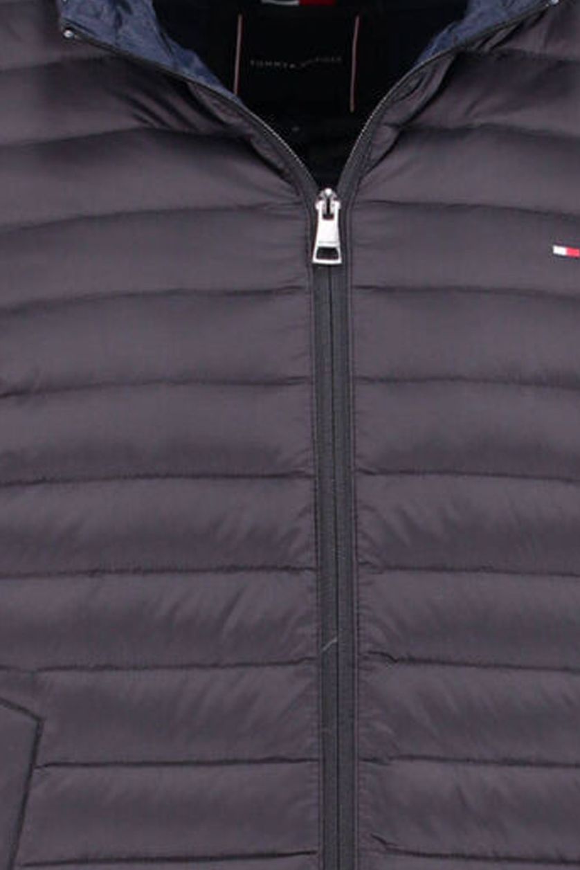 Tommy Hilfiger donsjack zwart met logo Big & Tall