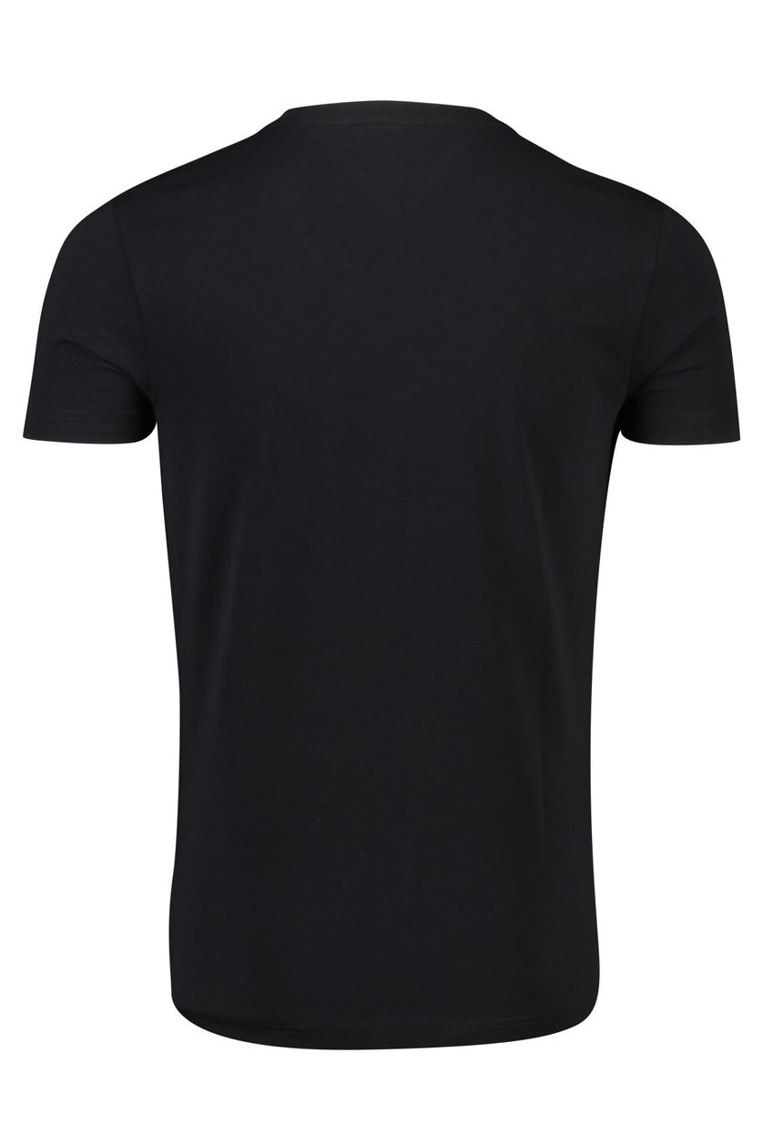 Zwart t-shirt v-hals Tommy Hilfiger Slim Fit