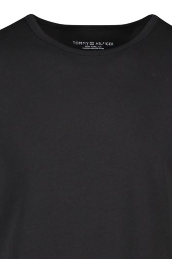 Tommy Hilfiger t-shirt zwart 3-pack effen katoen