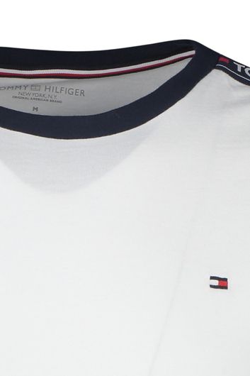 Tommy Hilfiger t-shirt wit effen met logo katoen