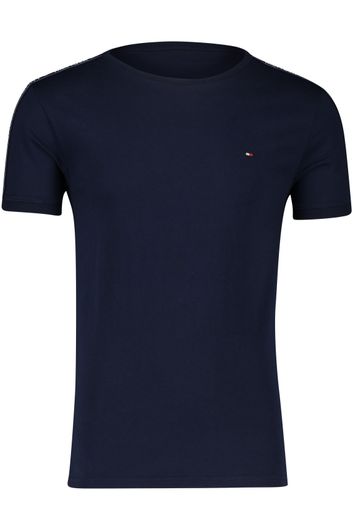 Tommy Hilfiger t-shirt navy effen met logo katoen
